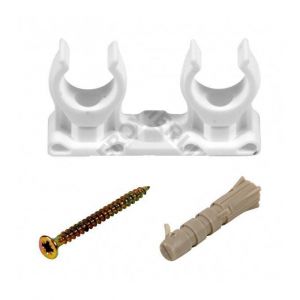 Tycner 5 x ouvertes de colliers se enclenchent dans le support &agrave; double clip en plastique de 22 mm avec fixations