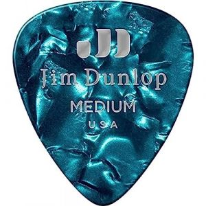 Image de Jim Dunlop Genuine Celluloid Classic, Player's Pack de 12, turquoise, medium