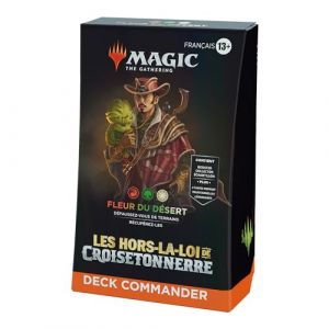 Image de Magic: The Gathering Deck Commander Les Hors-la-Loi de Croisetonnerre - Fleur du d&eacute;sert (Deck de 100 Cartes, Booster Collector &eacute;chantillon de 2 Cartes + Accessoires) (Version Fran&ccedil;aise)