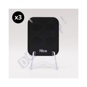 Nice Lot de 3 télécommandes FLO4RE - 4 canaux 433,92 MHz + 1 porte-clés Domobip