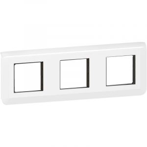 Legrand Support et plaque triple Mosaic, blanc