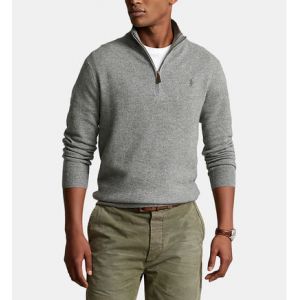 Ralph Lauren Pull droit en maille col camionneur Gris Polo - Couleur Gris - Taille S