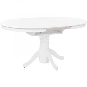 Beliani Table Extensible 106/150 X 106 Cm Blanc Akron