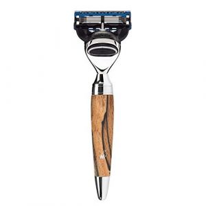Mühle Stylo 5-Klingen-Rasierer, Gillette Fusion, Griff Gestockte Buche Rasur 1 ct Herren (133.99 € / 1 ct)