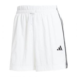 Adidas Femme Essentials 3-Stripes Lifestyle Woven Shorts, White/Black, L
