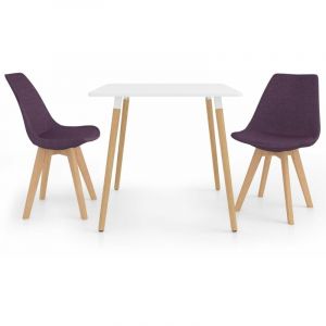 Image de VidaXL Ensemble de salle à manger 3 pcs Violet