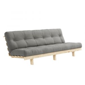 Inside75 Banquette convertible futon lean pin coloris gris couchage 130190 cm. - gris