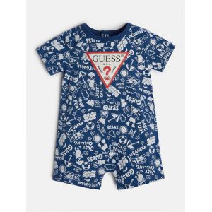 Guess Combinaison imprim&eacute; all-over Bleu Kids - Couleur Bleu - Taille 12-18 mois