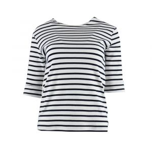 Armor Lux Marinière "Cancale" Femme, Blanc, 38 (Taille Fabricant: 1)