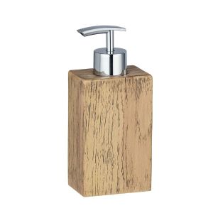 Image de Wenko Distributeur de savon scandi Marla - 7 x 5 x 16 - Marron