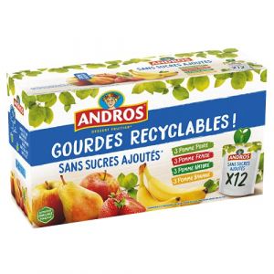 Image de Andros Compote Panaché - Les 12 Gourdes De 90g