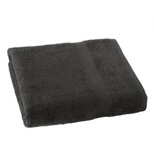 De Witte Lietaer STEPHANIE - Drap de Bain 100X150 cm - 100% coton peigné - Coloris Gris foncé Ebony - 540 g-m²