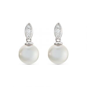 Valeria Boucles d'oreilles à fermoir à poussette 88006461 375 Or blanc