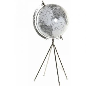 Globe DKD Home Decor White Metal Plastic 27 x 25 x 61 cm