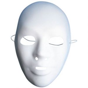 La Fourmi Masques vénitiens blancs à décorer pour adultes - Lot de 12