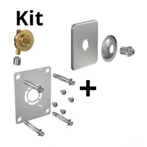 Watts Industries Kit ROBIFIX PER O12 M 3/8 a sertir + cache inox mono