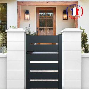 Packit Portillon En Kit Alimunium Sah Dimension L.1000 (entre Piliers) X H.1500 Mm Couleurs Gris (ral 7016)
