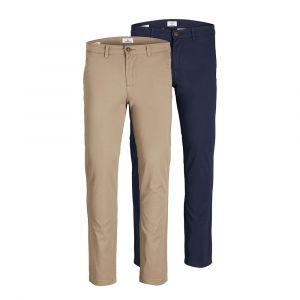 Jack & Jones Homme Jjimarco Jjdave Sa 2 Pack Pantalon, Beige, 33W / 30L EU