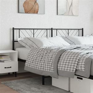 VidaXL Tête de lit métal noir 200 cm