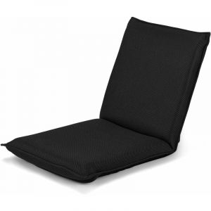 Chaise de sol pliante avec 6 positions réglables noir 98×44×7cm