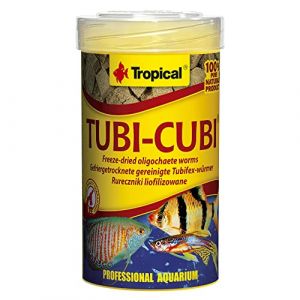 Tropical TUBI CUBI 100ml / 10g - Nourriture pour Poissons, vers oligochetes lyophilisés