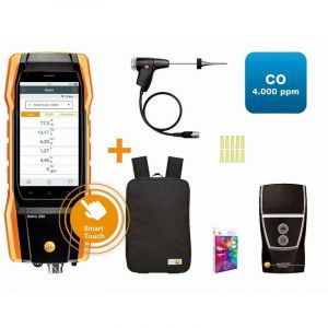 Testo 300 initial avec imprimante + connecteur bluetooth + sac &agrave; dos, O2, co jusqu'&agrave; 4 000 ppm 0564 3002 96