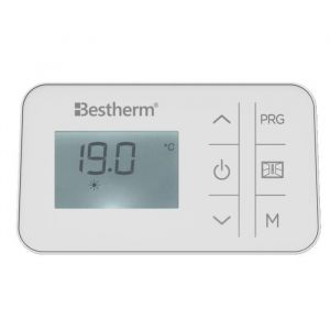 Bestherm Radiateur électrique fixe à inertie sèche céramique 1500W ARIA plinthe blanc