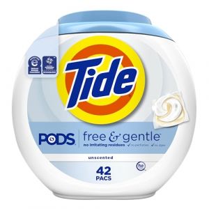 Image de Tide Free & Gentle Laundry Detergent Soap Pacs No Scent - 42.0 ea