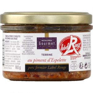 Monoprix gourmet Terrine au piment d'Espelette Label Rouge - Le bocal de 180g