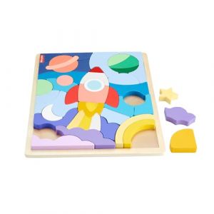 Fisher-Price Wooden space puzzle blocks