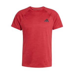 Adidas T-shirt Gym+ manche courte rouge noir - S