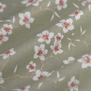 Tissus fleurs d'Amandier vendu au mètre(...) - Sauz000 Vert
