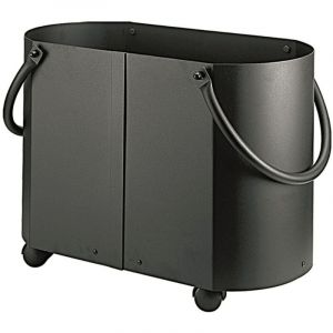 Porte-b&ucirc;ches &agrave; roulettes Jarvik Noir Edilinox