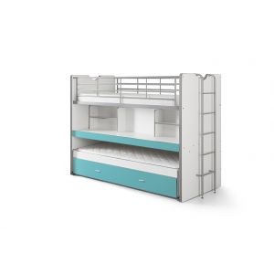 LesTendances Lit Superposé Enfant "Bonny" Turquoise