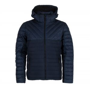 Image de Superdry Homme Veste Tweed Mix Fuji Chevron Bleu Marine XXL