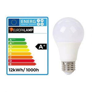 Europalamp Ampoule Led E27 12w Blanc Chaud 2700k Haute Luminosité