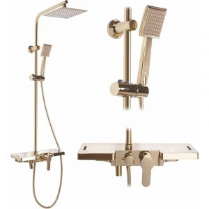 Réa Kit de douche avec bec bravo gold