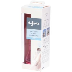 Difrax Biberon Anti-Colique 250ml S-Bottle &ndash; T&eacute;tine Natural 0M+ Rose