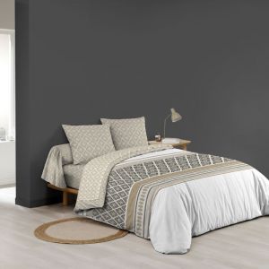 Douceur D'int&eacute;rieur - Parure de lit 6 pi&egrave;ces sybille &ndash; 240 x 220 cm &ndash; 100% coton &ndash; 42 fils/cm&sup2;