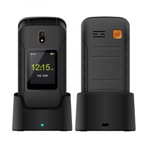 Yonis T&eacute;l&eacute;phone Portable Double &Eacute;cran 4G Bluetooth FM SOS Batterie Longue Dur&eacute;e Noir