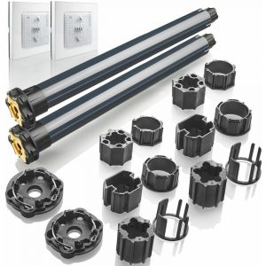 Somfy 2 kits de remplacement avec moteurs radio Altus RTS 20Nm pour moteurs volets roulants porte-fen&ecirc;tre 1241511