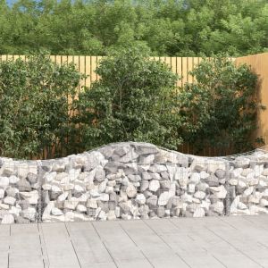 Image de VidaXL Paniers à gabions arqués 20 pcs 200x50x60/80 cm fer galvanisé