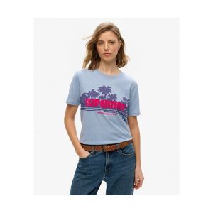 Superdry T-shirt d&eacute;contract&eacute; &agrave; rayures femme
