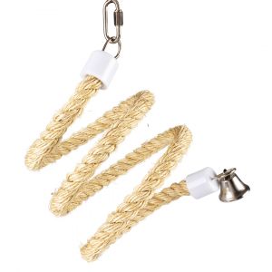 Corde spirale pour jouet oiseaux en sisal avec cloche Duvoplus