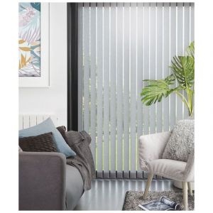 Madécostore Lot de 9 lamelles verticales 127mm tamisantes MUST pour store californien - Gris - L12,7 x H260cm
