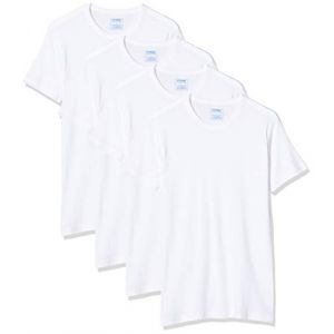 Athena Lot de 4 tee-shirt col rond homme Coton Bio Blanc