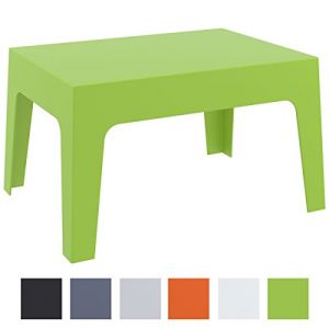 Image de CLP Table Basse de Jardin Box en Plastique -Table d’Appoint pour Usage Extérieur Empilable - Hauteur 43 cm Résistante aux Intempéries et aux Rayons UV - Couleurs: Vert