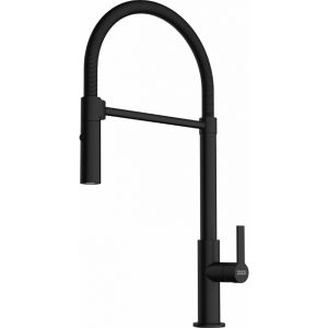 Franke MARIS SLIM Semi-pro avec douchette double-jets Mitigeur, Noir mat 115.0728.396