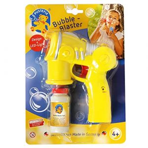 Pustefix Pistolet à bulles Bubble Blaster I 60 ml Bubble Water I Savon pour anniversaire, mariage et fête d'été I Bulles colorées pour enfants et adultes, multicolore