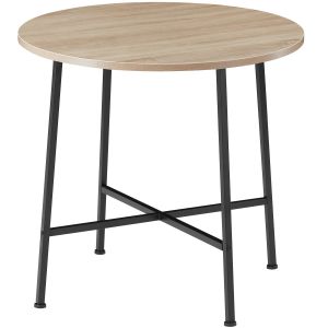 TecTake Table de salle à manger Ennis - Table ronde, table de salle à manger, table de cuisine - bois clair industriel - bois clair industriel